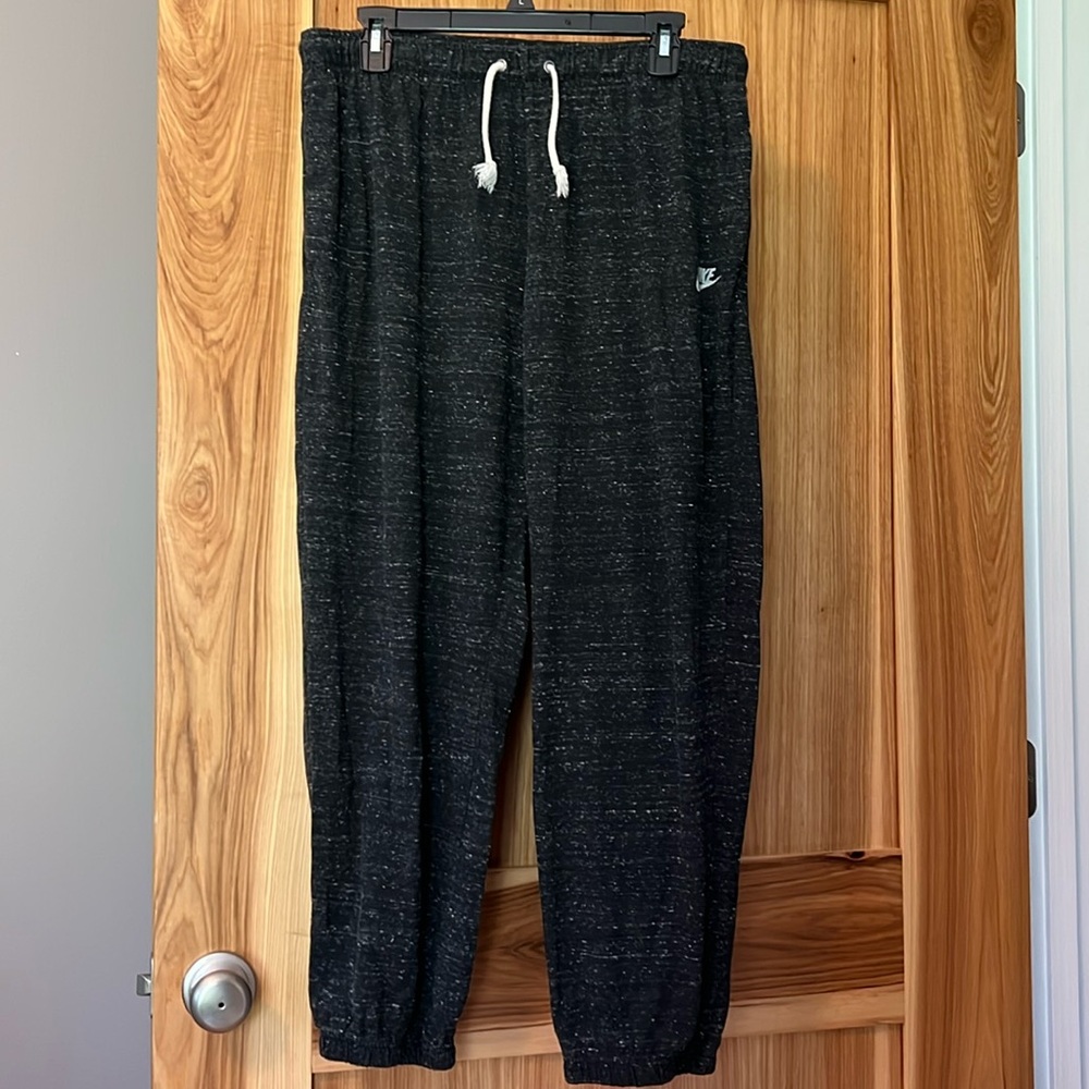 Nike “Sweat Pants” Style Flecked Black/White